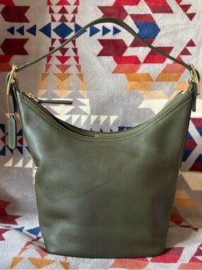 SOLD Vintage Coach Olive Green Leather Bag